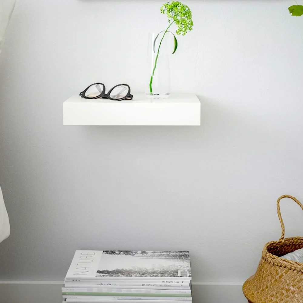 IKEA 2-Pk of White Lack Floating Wall Shelves 30x26 cm (11 3/4x10 1/4